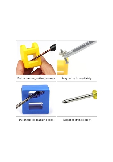 S Turuncu Yüksek Kaliteli Magnetizer Demagnetizer Aracı Tornavida Manyetik Toplama Aracı Tornavida El Aracı Hızlı Mıknatıslama Makinesi 1 Adet 9218