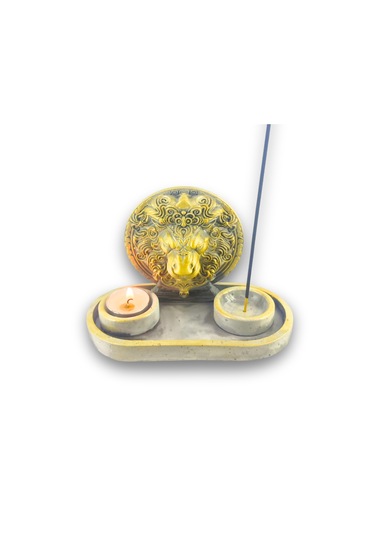 Aslan Çubuk Tütsülük Ve Tealight Beyaz