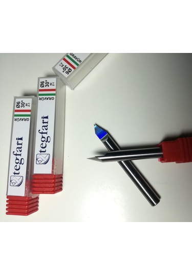 30° 6 MM YAZI, GRAVÜR,PANTOGRAF,PCB,KAZİMA UCU KARBÜR TEGFARİ