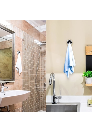 Youmex 8 Adet Abs Duvar Tipi Mutfak Banyo Havlu Tutucu, Yumuşak Silikon Pençeli, Çarpma Engellli, Kolay Kurulum Yapıştırmalı/delikli Diğer