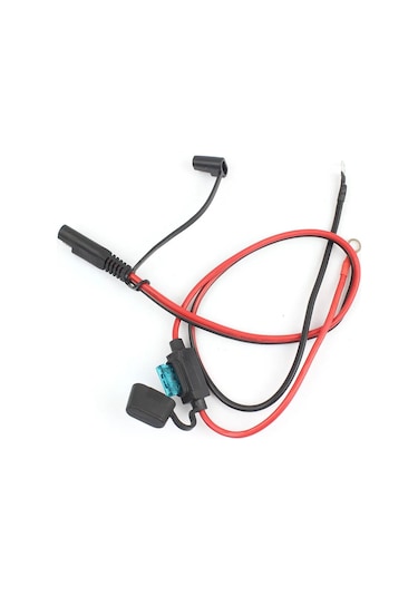 Yaozixa 12v Motosiklet Batarya Şarj Kablosu, Sae Hızlı Bağlantı, 10a Sigorta, Su Geçirmez Kapağı, 16awg, 60cm, 2 Adet