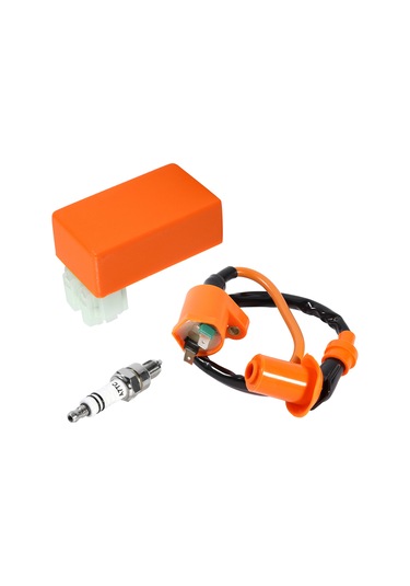 Konesam Gy6 50/125/150cc Motorlar İçin Turuncu Performanslı Cdı + Ateşleme Bobini - Yanma Verimliliğini Artırır, Devir Sınırını Kaldırır Atv, Skuter, Moped