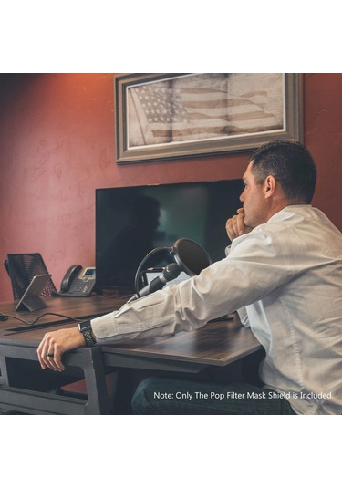 Yaleker Kalıtlı Ses İçin Mikrofon Pop Filtresi - Çift Katlı Filtre, Rüzgar Ve Tükürük Engeli, Esnek Kanca Ve Boyun, Siyah, Stüdyo/görüntü Kaydı Uygun