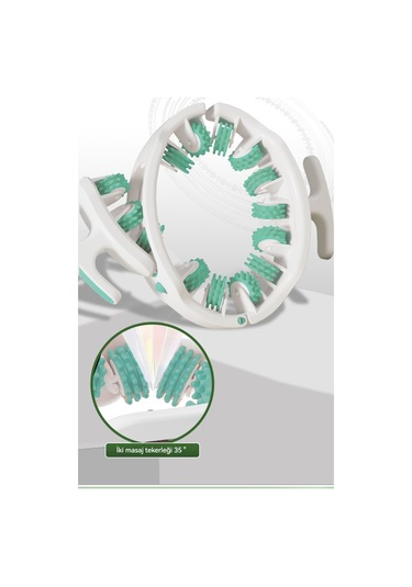 Jian Fan Masaj Yeşili Beyaz - Yeşil