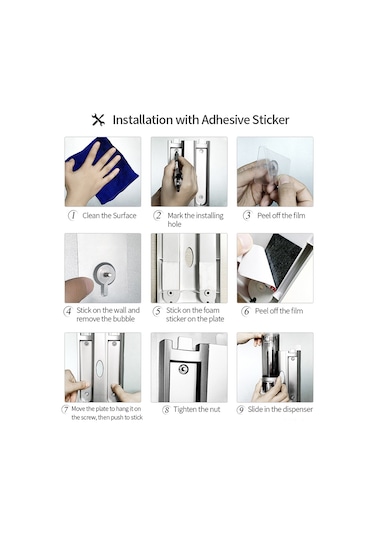 Tenfowee Duvar Montajlı Manuel Sabunluk, 200ml X 2, Şampuan Ve Duş Jeli Dispanseri, Banyo Ve Otel Kullanımı İçin Beyaz