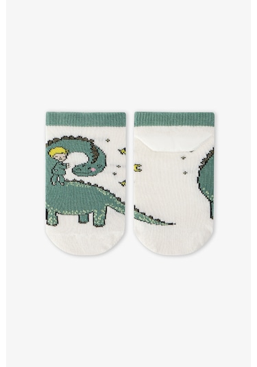 Penti Renkli Erkek Çocuk Sleepasaurus 3'lü Patik Çorap