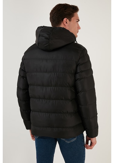 Buratti Peluş Astarlı Kapüşonlu Fermuarlı Slim Fit Şişme Erkek Mont 5762010 Siyah Buratti Peluş Astarlı Kapüşonlu Fermuarlı Slim Fit Şişme Erkek Mont 5762010 Siyah