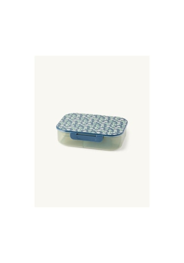 Sostrene Grene Çiçekli Lunch Box Bölmeli Saklama Kutusu 21 X16 Cm Mavi