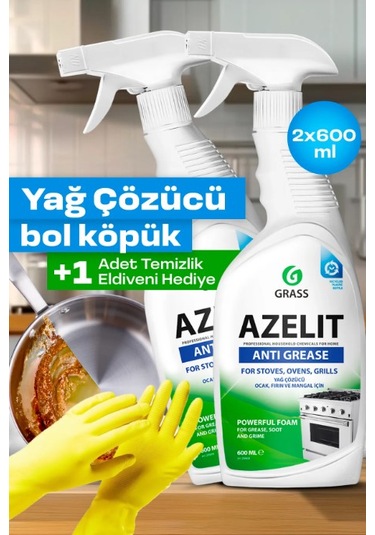 Grass Yağ Çözücü Azelit 2'li Set 1200 ML