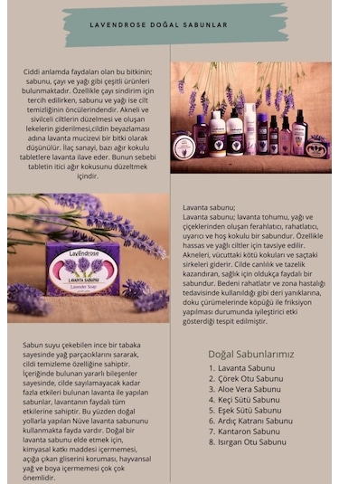 Lavendrose Doğal El Yapımı Lavanta Sabunu 100 G