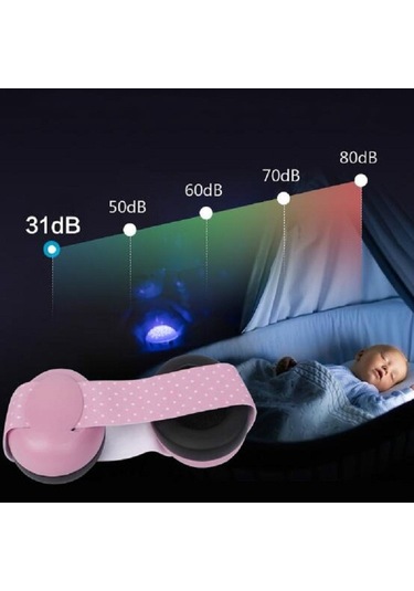 Sones Yenidoğan Bebek Ayarlanabilir Elastik Kulaklık Pembe