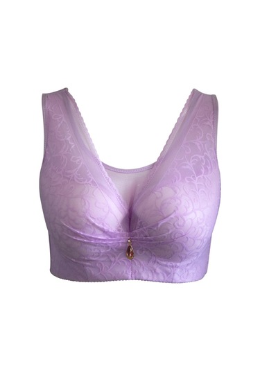 Mor Fallsweet Kadın Yelek Sütyen Bcd Fincan Mesh İle Push Up Sütyen Tam Kapsama Sütyen Gündelik Giyim Mor