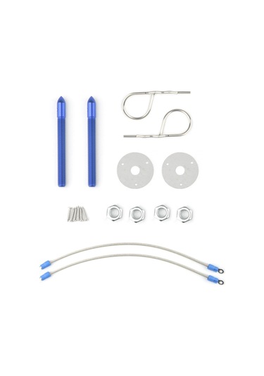 Araba Evrensel Çekme Tel Kaput Kilidi Mavi