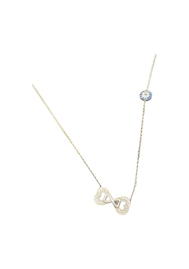 925 Ayar İthal Gümüş Sonsuzluk & Nazar Boncuğu Model Kolye Anlamlı Ve Şık Tasarım, Hediye Gümüş