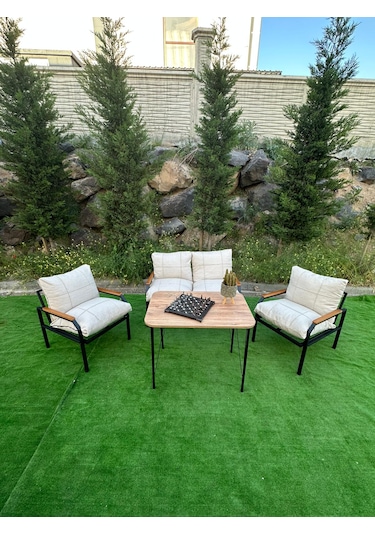 Duru Balkon, Bahçe, Cafe, Teras, Metal Koltuk Takımı 211 Masalı