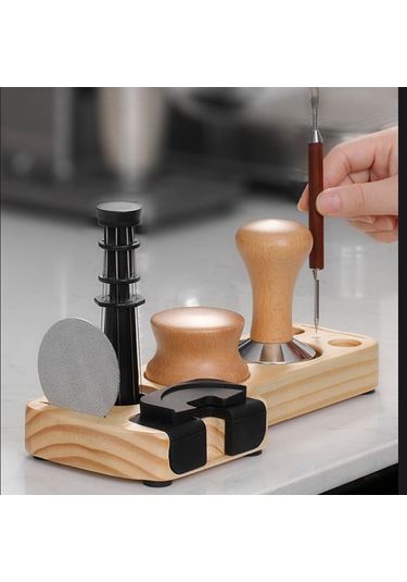 Ev & Kafe İçin Ahşap Tamper Standı Yongtao A