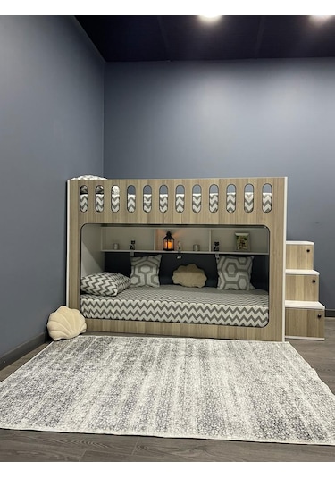 Diamond %100 Mdf Seyyar Merdivenli İkili RanzaMb1