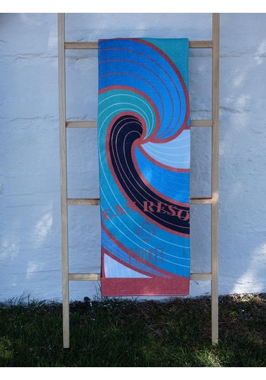 Kadife 100x180 Cm Desenli Modern Plaj Havlusu Baveno Desen003