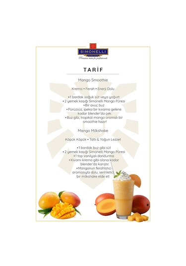 Simonelli Mango Frozen Püreler 1 KG