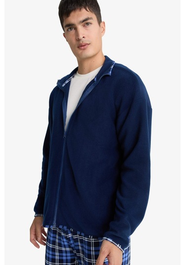 Defacto Regular Fit Polar Fermuarlı Üst G2729ax25wnbe514 Mavi