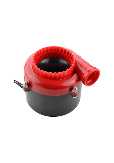 Evrensel Araba Sahte Döküm Elektronik Turbo Blow Off Hooter Vana Analog Ses Bov Elektronik Tahliye Vanası Kırmızı