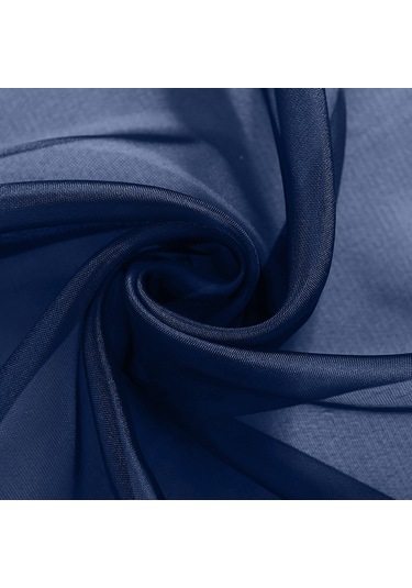 Monyee Kesikli Perde 140x260 Cm Lacivert 2 Adet - Işık Filtreleyici, Hafif Dokuma, Modern Ev Dekoru Diğer