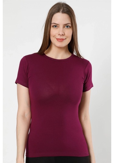 Giyim Bayan Kısa Kol Body Mor Mor