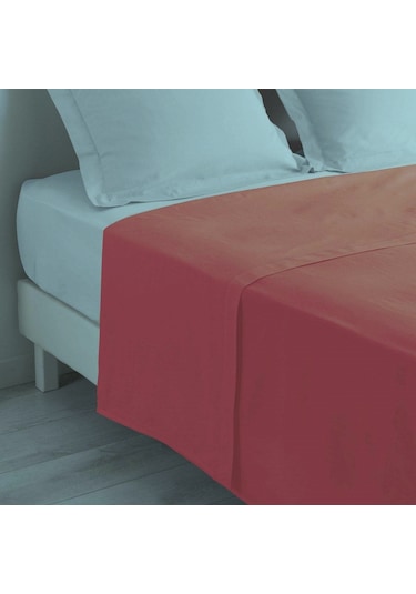 Maki Home %100 Pamuklu Fuşya 160x240 Tek Kişilik Yataklara Uygun Lastiksiz Düz Çarşaf Fuşya