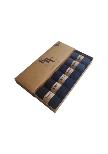 6'lı Çok Renkli Bambu Dikişsiz Klasik Yazlık Erkek Çorap Seti Füme - Lacivert - Siyah