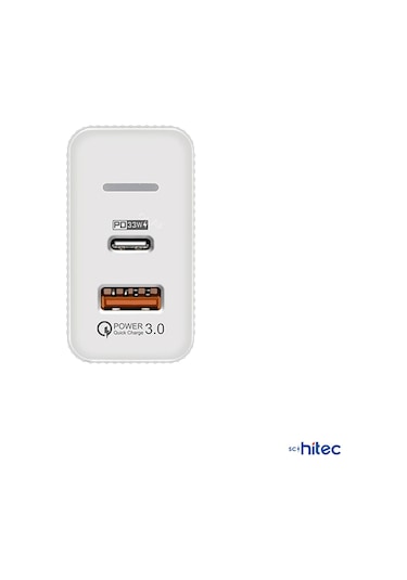 Schitec 65w Usba Pd 33w Type-c Çift Çıkış Quick 3.0 Şarj Başlığı
