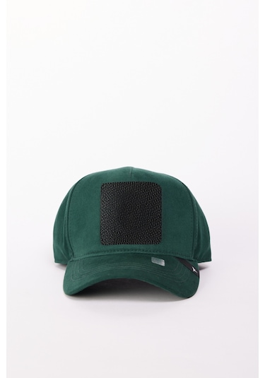 Ac&co / Altınyıldız Classics Erkek Yeşil Pamuk Değiştirilebilir Stickerlı Şapka Yeşil