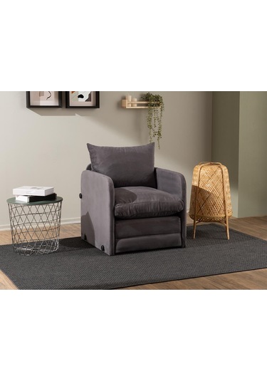 Pafu Saga Tekli Katlanır Yataklı Koltuk Soho Gri