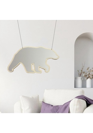 Pazly Vintage Suntek Oymalı İskandinav Duvar Dekoratif Ayı Akrilik Vn Çok Renkli