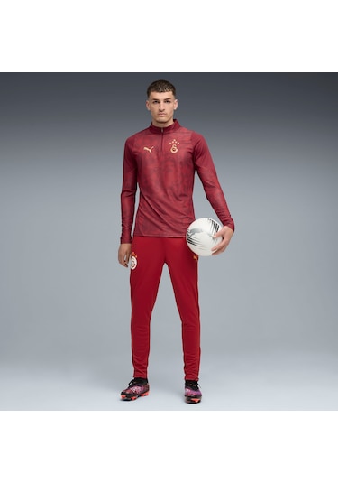 Puma Galatasaray Erkek Antrenman Fermuarlı Üst 782887 03 KIrmızı