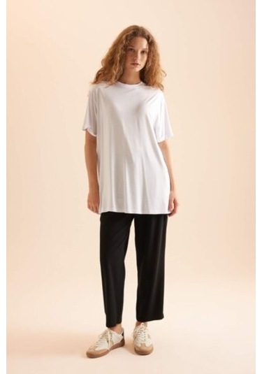 Defacto Regular Fit Kısa Kollu 2li Basic Tişört Tunik D5479axnsbk21 Siyah