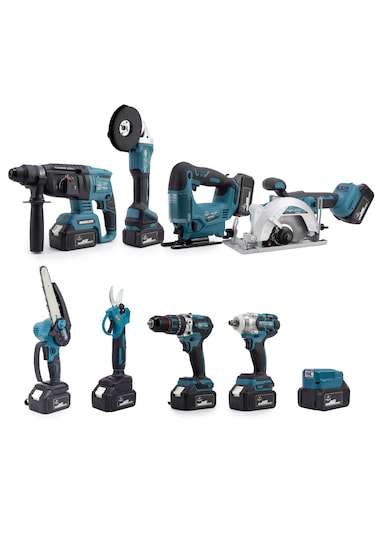 Chelikbei 36V Akülü Vidalama Seti 9'lu Mavi