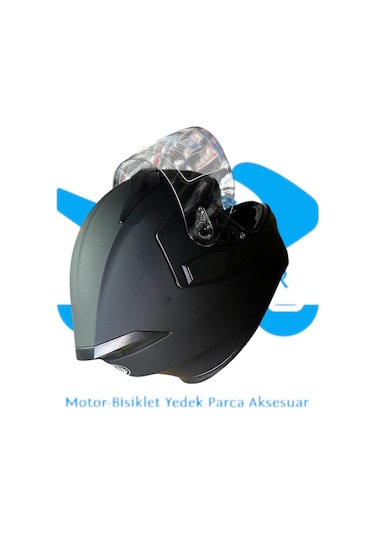 Çeneden Açılır Kask Siyah