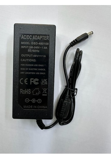 48 Volt 1 Amper Adaptör 48v 1a Adaptör 48 Volt 5.5 Mm 2.5 Mm Adaptör