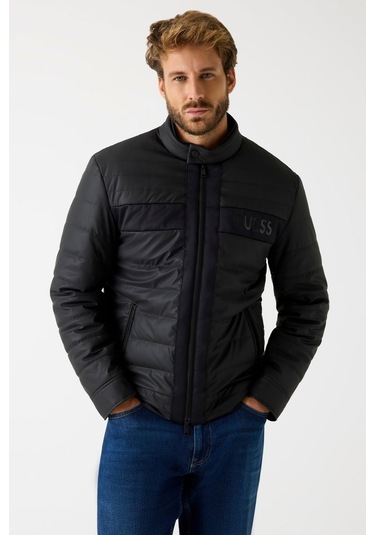Guess Erkek Şişme Mont Siyah