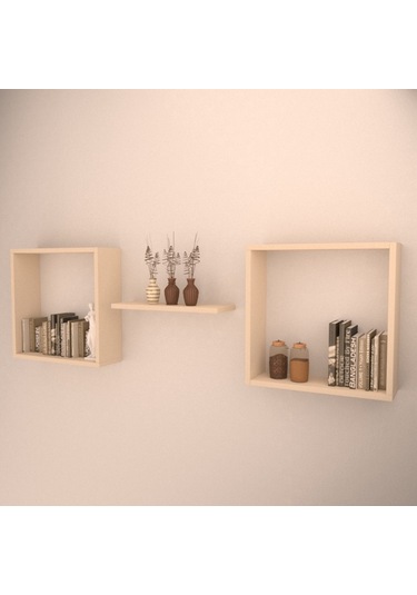 Rafkestir Vienza Duvar Raf Seti Krem ( Mat )