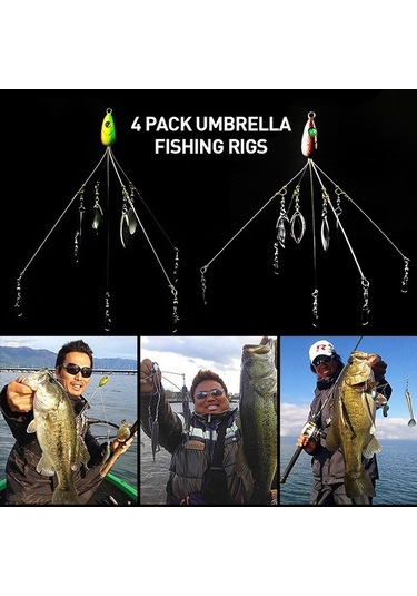 Novahub 5 Kollu Şemsiye Olta Takımı - Çoklu Balık Avı İçin Mükemmel, Küçük Ebatlı