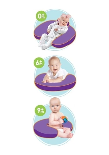 Babyjem Emzirme Ve Destek Minderi 082 Yeni Gri Çiçek