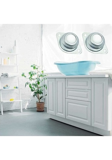 Novahub Gu.b/bon 8 Adet Evrensel Mobilya Tekerleri, Galvanizli Demir Naylon Toplu, Gürültü Düşük, Kolay Kurulum, 10-15kg Kapasite, Transfer Tekerleri -