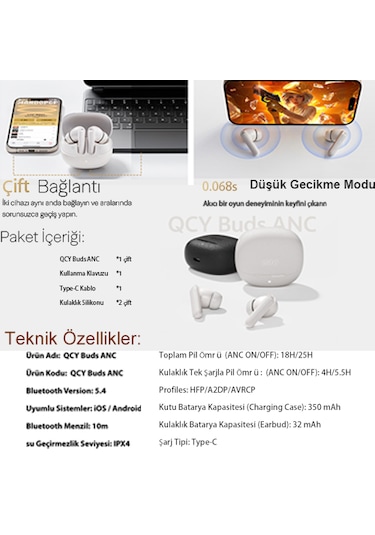 Qcy Buds ANC HT15 Bluetooth Kulaklık