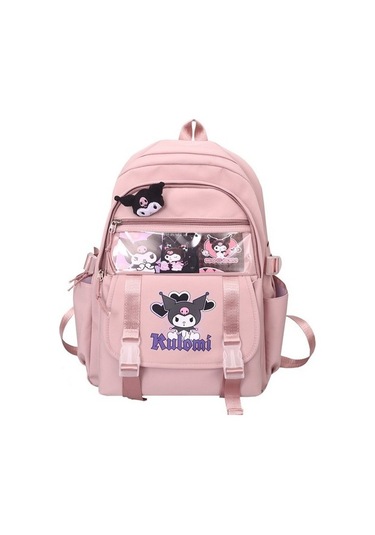 Dimity 6d Baskılı Kuromi Okul Çantası Ilkokul Sırt Çantası Dxpsrf Açık Pembe