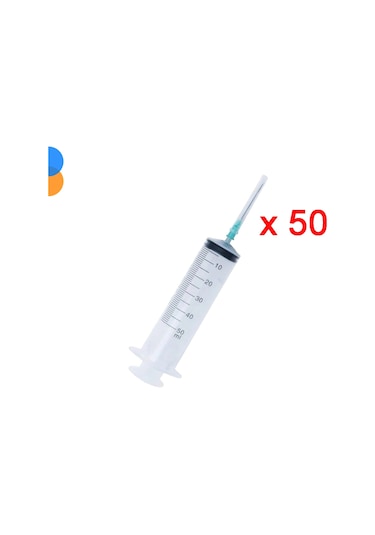 Genject 50ml 3p Contalı 3p Yeşil İğneli Enjektör 50'li Kutu