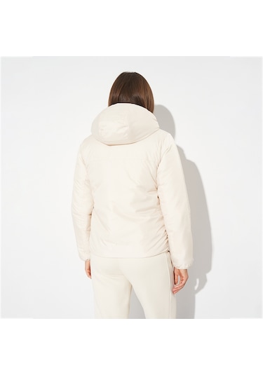 Puma Essentials Light Padded Kadın Beyaz Kapüşonlu Mont Beyaz