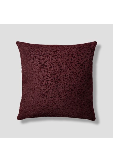 Sezyon Yuna Desenli 50 50 Bordo Kırlent Kılıfı Bordo