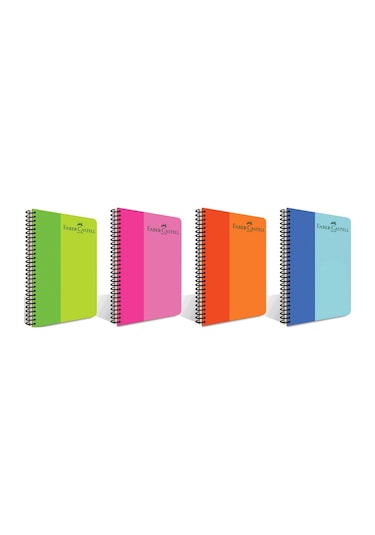 Faber-Castell Bicolor Spiralli Defter 160 Yp. Çizgili