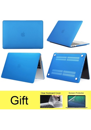 GubisiStore Mat Koyu Mavi-Model A1708-Macbook Uyumlu İçin Kılıf M1 A2338 Pro 13 Kılıf Dokunmatik Kımlık Coque Macbook Uyumlu Air 13 A233